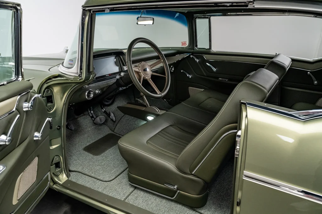 This custom hot road is based on a 1957 Chevrolet Bel Air custom and it is much, much more powerful than you think